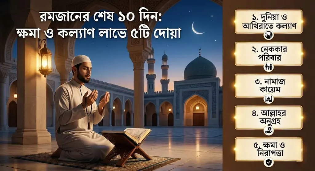 রমজানের শেষ ১০ দিন: ক্ষমা ও কল্যাণ লাভে যে ৫টি দোয়া বেশি পড়বেন