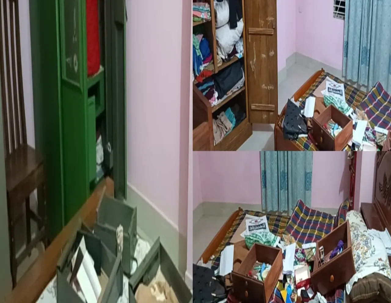 নাসিরনগর উপজেলা সদরের একটি তিনতলা ভবনের তৃতীয় তলার ফ্ল্যাটে দুঃসাহসিক চুরি,